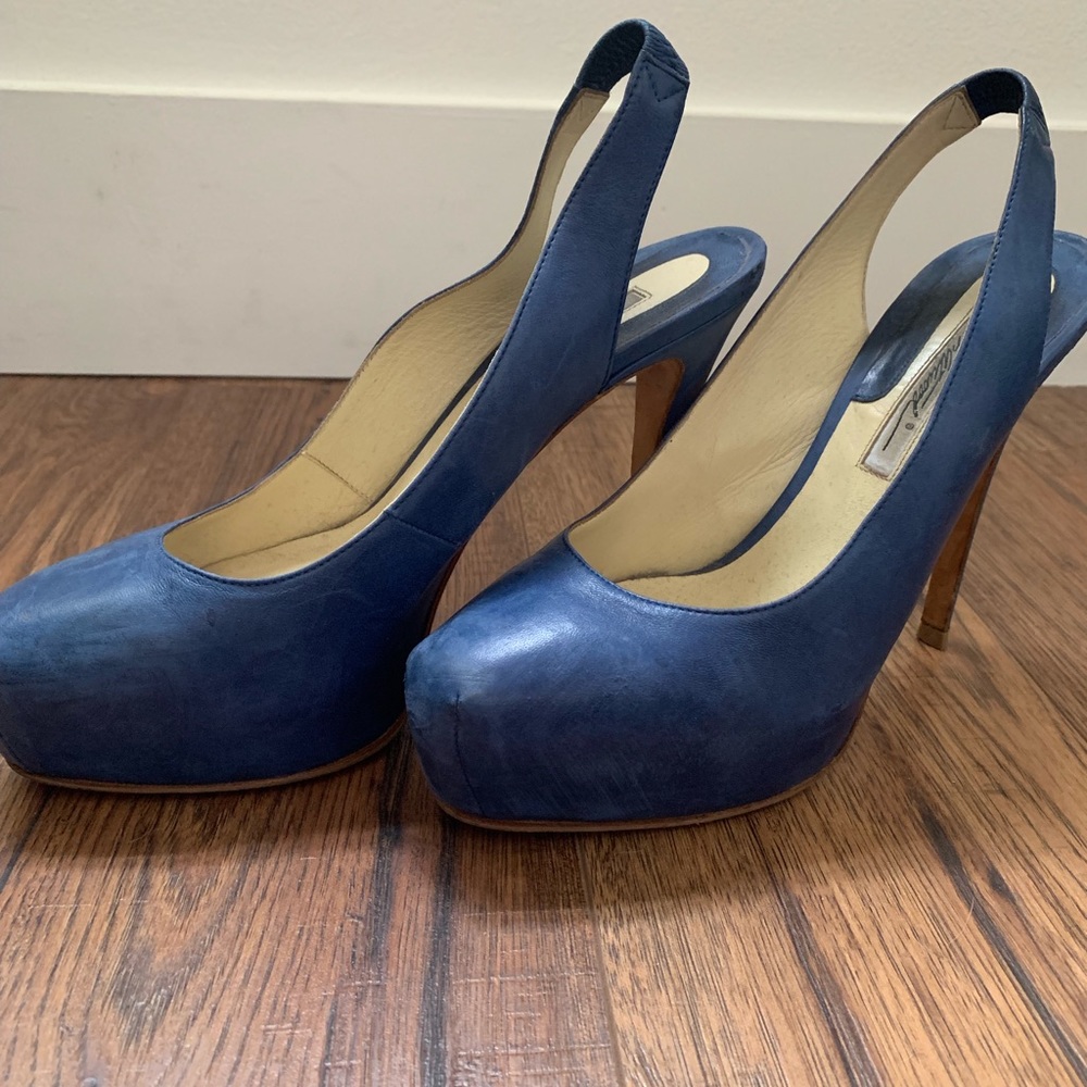 Blue Leather Brian Atwood Heels 💙